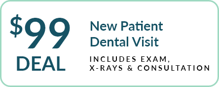 $99 New Patient Dental Visit stamp