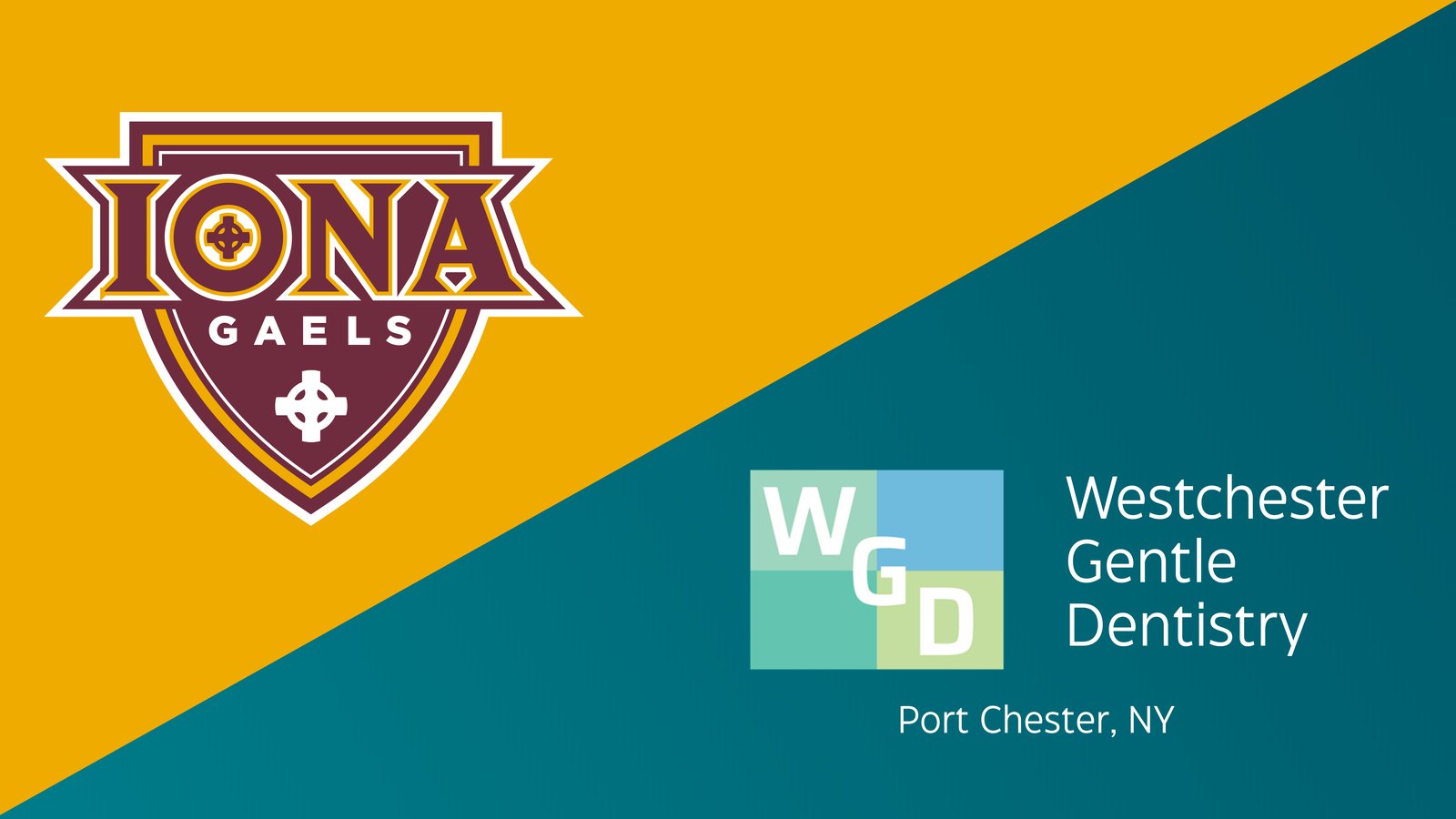 Iona Gaels and Westchester Gentle Dentistry, Port Chester, NY