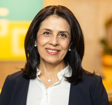 Port Chester dentist Doctor Feryal Alidadi smiling