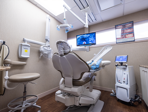 Dental treatment room at Westchester Gentle Dentistry in Port Chester