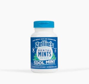 Bottle of Zellies breath mints