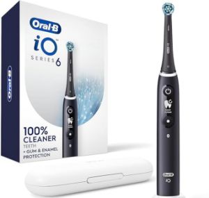 Black Oral B iO Series 6 electric toothbrush